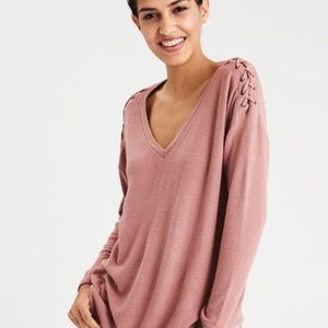 AEO Soft and sexy pink sweater